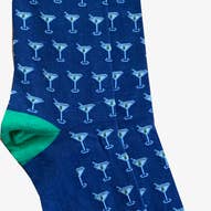 Shaken Not Stirred Socks for wholesale by Lazyjack Press
