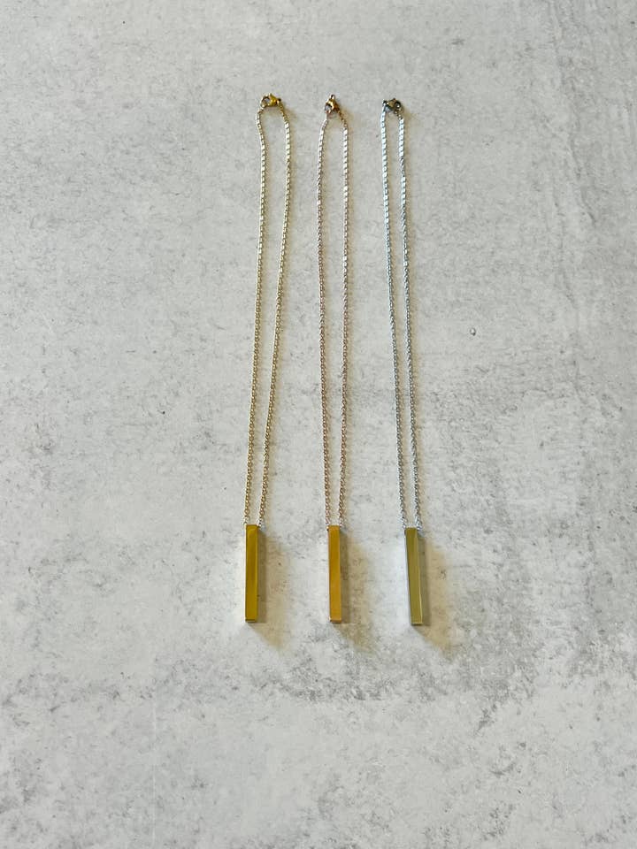 Vertical Bar Necklace for wholesale by KW Laser Supplies