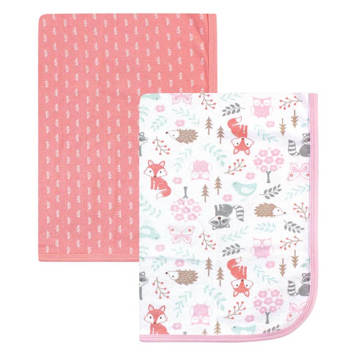 Hudson Baby Cotton Swaddle Blankets, Woodland Fox for wholesale by BabyVision