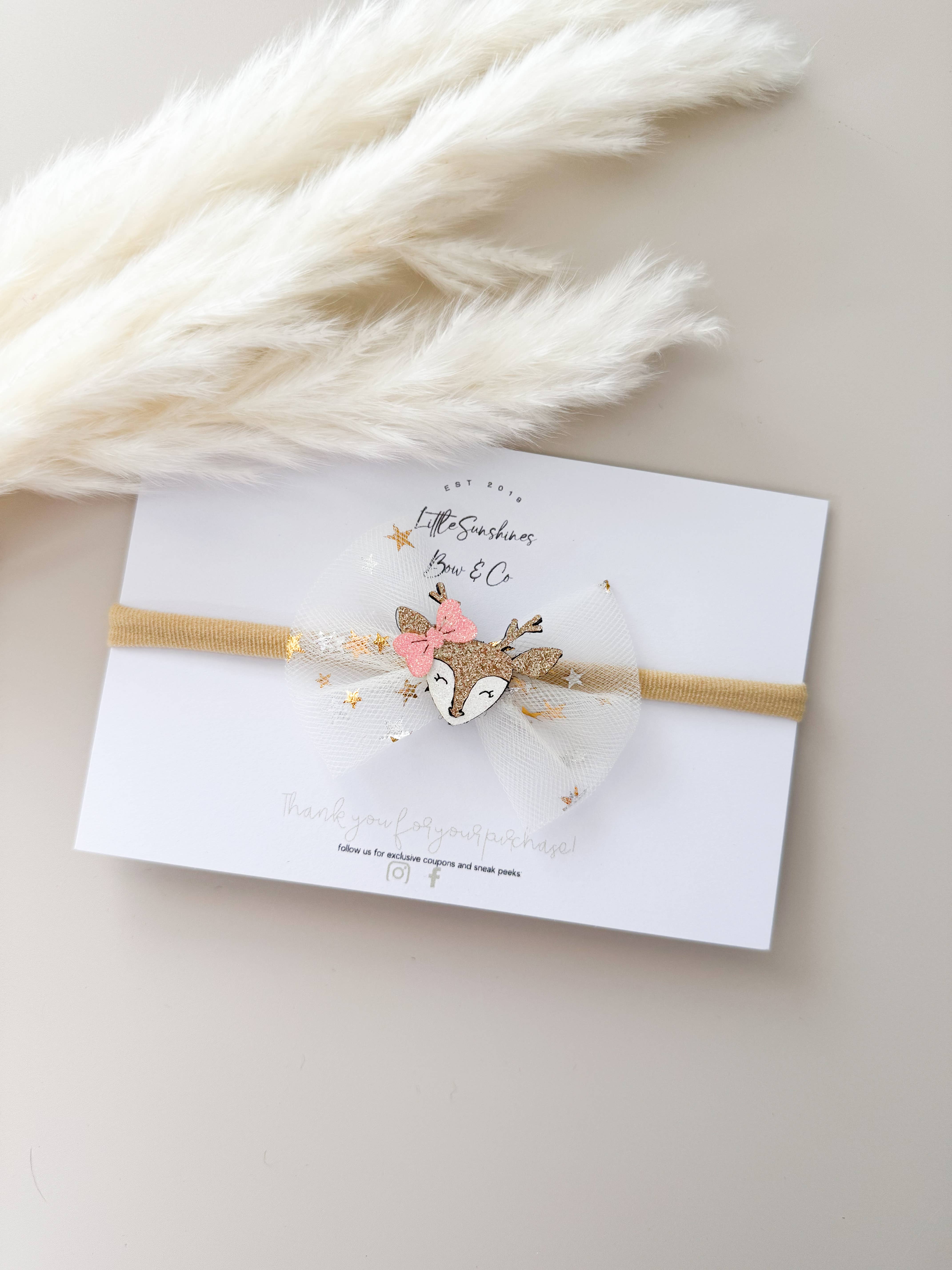 Little Sunshines Bow & Co - Wholesale Hair Clip - Kids - Reindeer Hair Clips & Headbands0