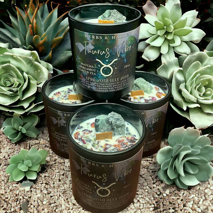 TAURUS ZODIAC CANDLE for wholesale by Herbs n’ Harlem