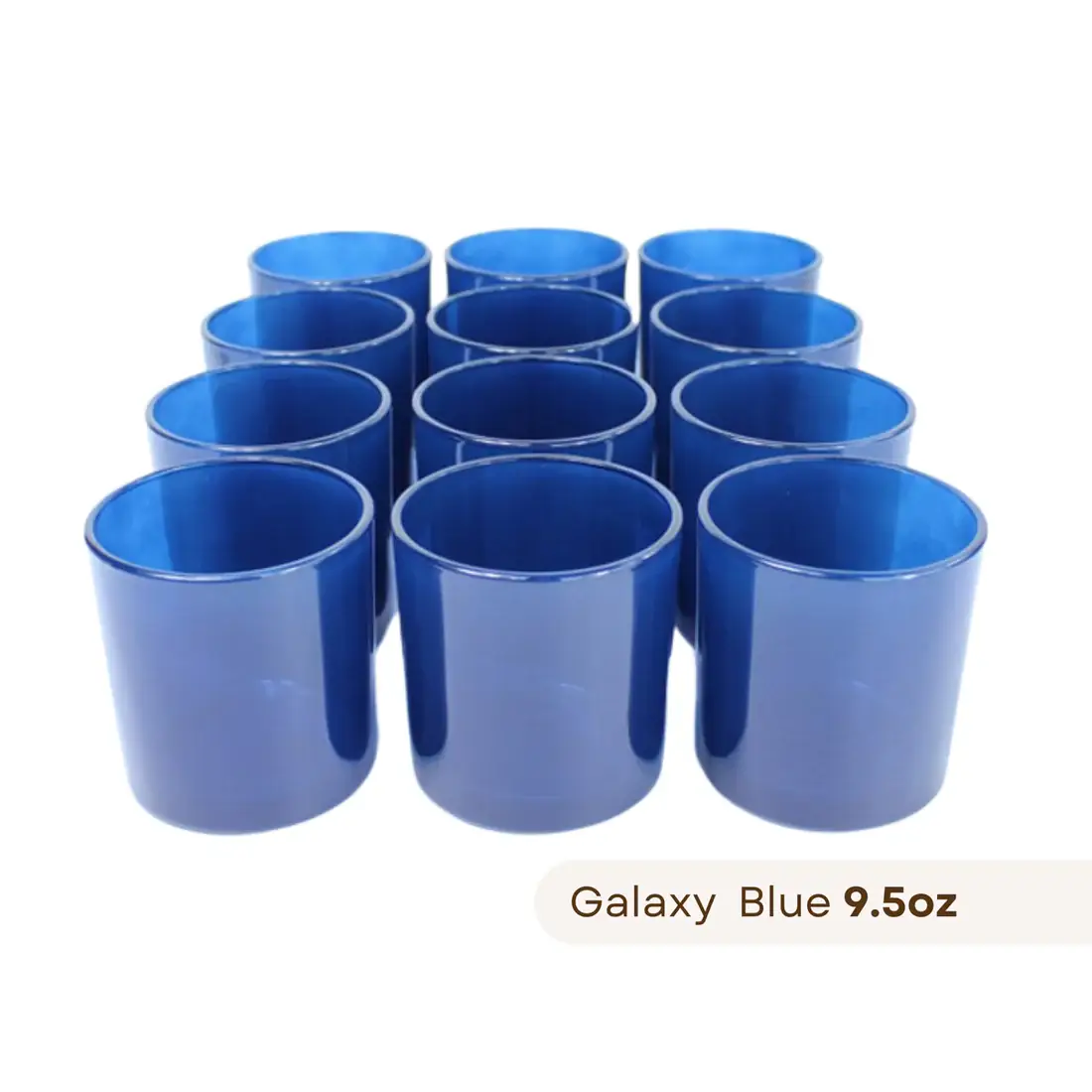 General Wax - Candle Making Supplies - Wholesale Candle Holder - 9.5 oz Monticiano Galaxy Blue - Candle Making Glass2
