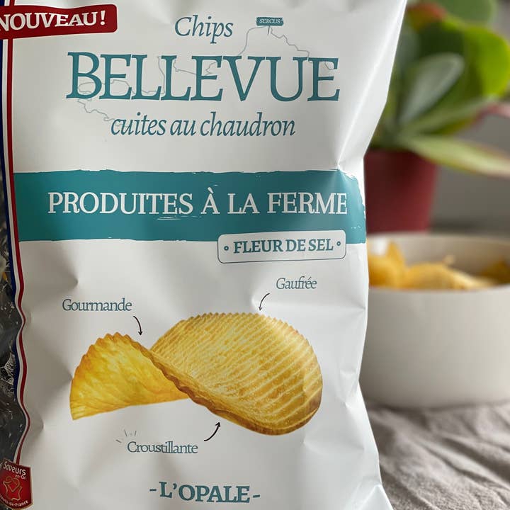 Chips ondulées à la fleur de sel - 150g pour la vente par Chips Bellevue