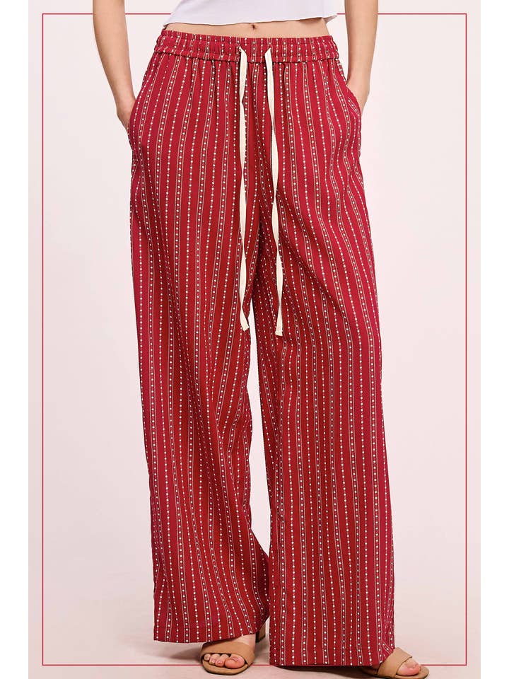 La Miel – Calças - Mulher por atacado – JDP4228-Calças de Design Padronizado de Corte Descontraído Com Bolsos5