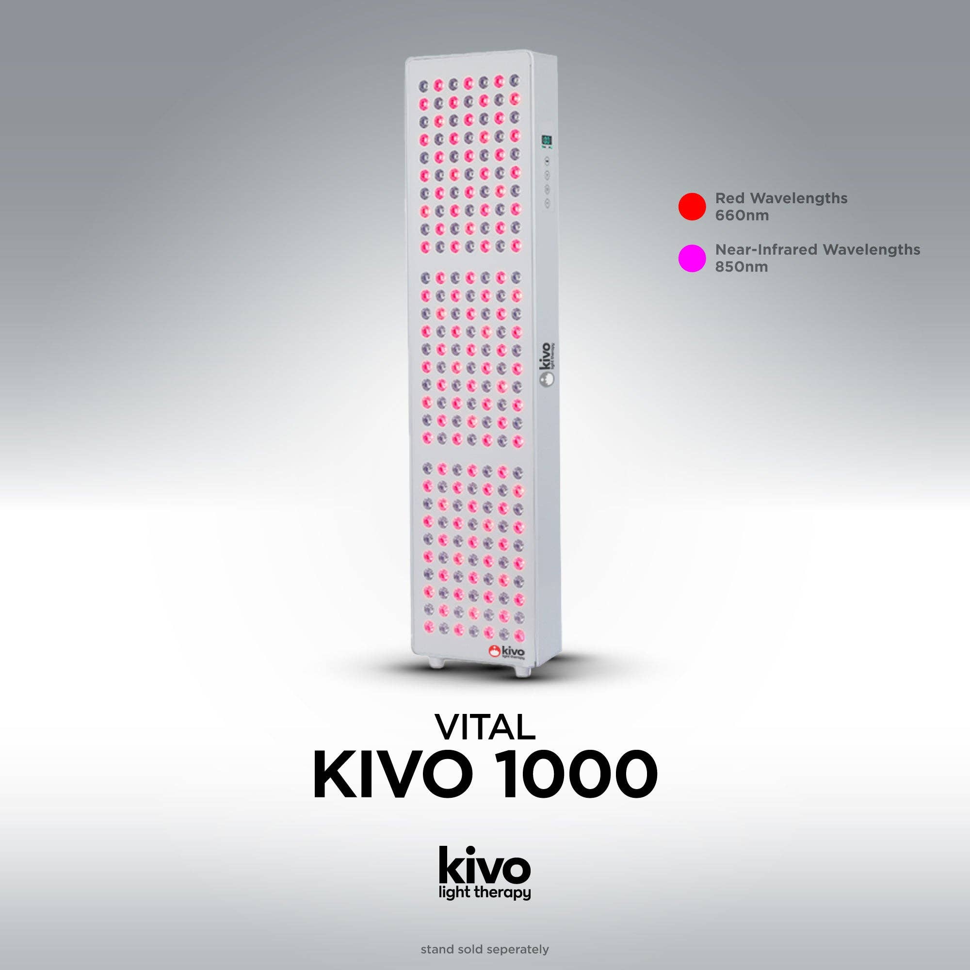 Kivo Red Light Therapy - Wholesale Electronic Skincare Device - Kivo Vital 1000: Medium Full Body Red Light Therapy Panel0