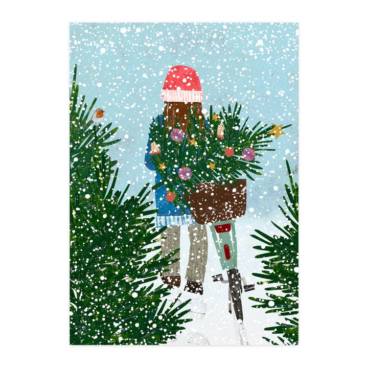 Tarjeta plegable "Mi árbol de Navidad" para venta al por mayor de paruspaper. nutzfeine papeterie