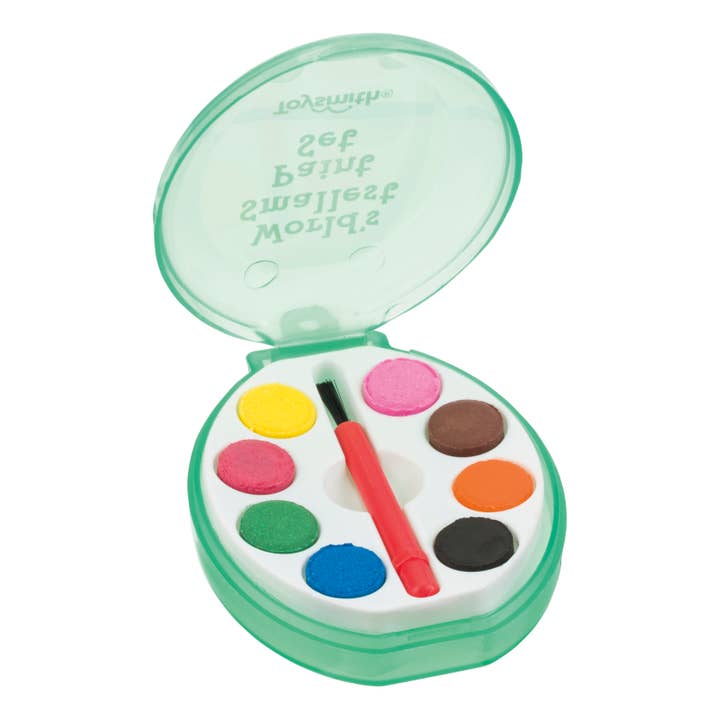 Toysmith - Wholesale Art Set - Kids & Baby - Mini Watercolor Paint Set, 8 Colors With Brush, Party Favors