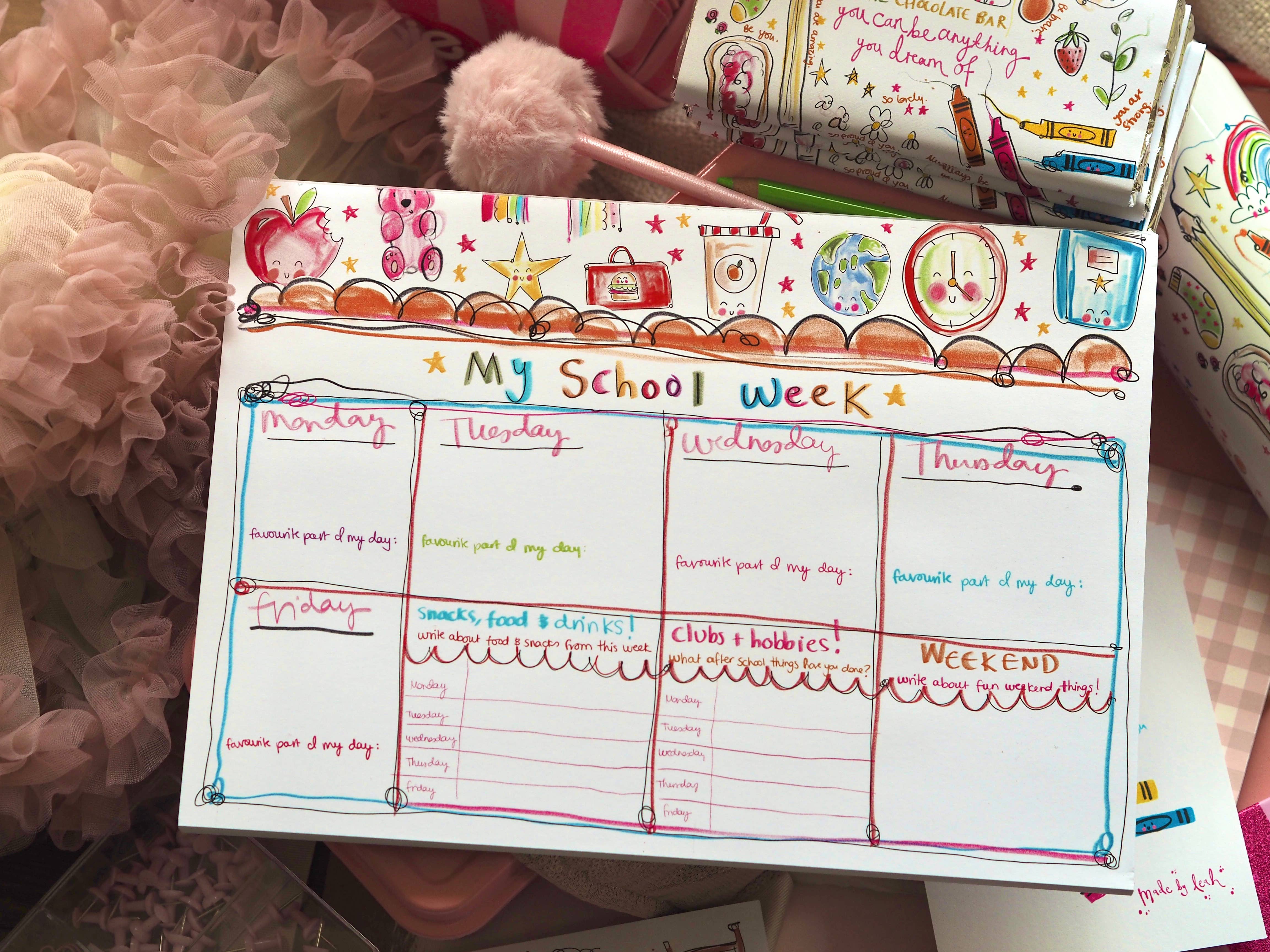 Made by Leah – wholesale Planner – The ‘My School’ Week Desk Pad6