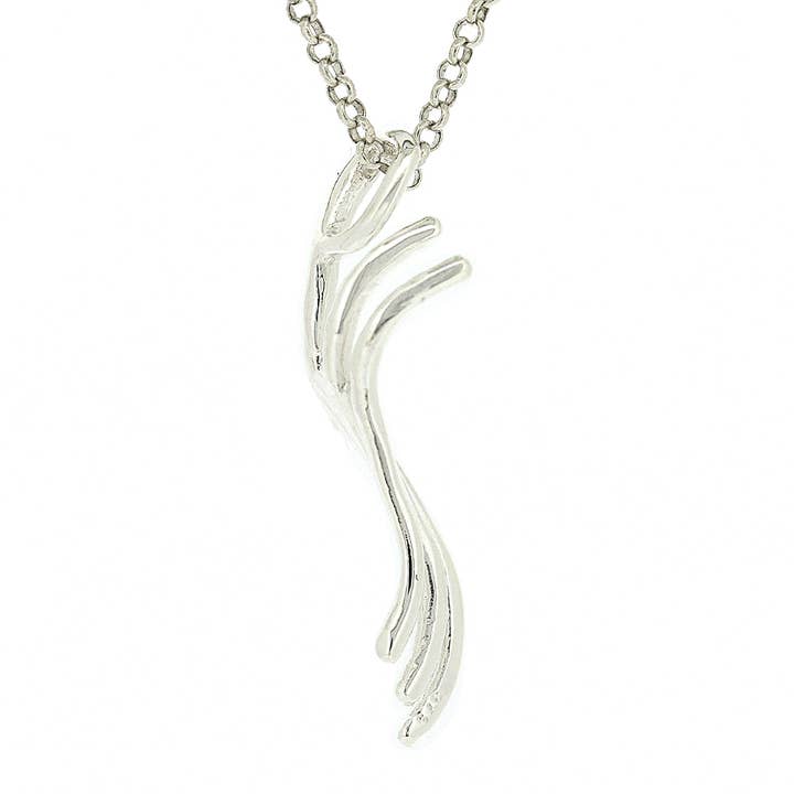 Simply Silver Currents Pendant with 18" Trace Chain + Box for wholesale by Nova Silver
