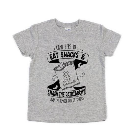 Eat Snack & Smash le Patriarcat Tee pour tout-petits pour la vente par Naked Mangoes