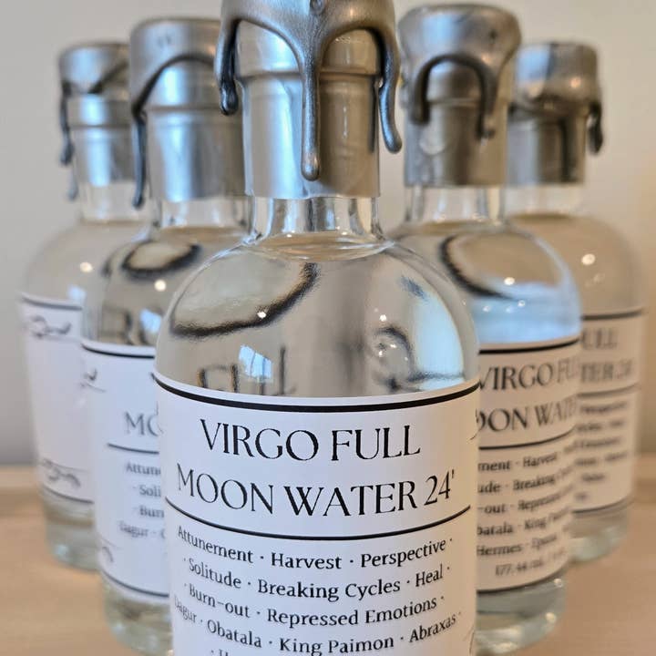 Ethereal Elegance Aromatics - Wholesale Meditation Supplies - Virgo Full Moon Water 2024: Sacred Precision1
