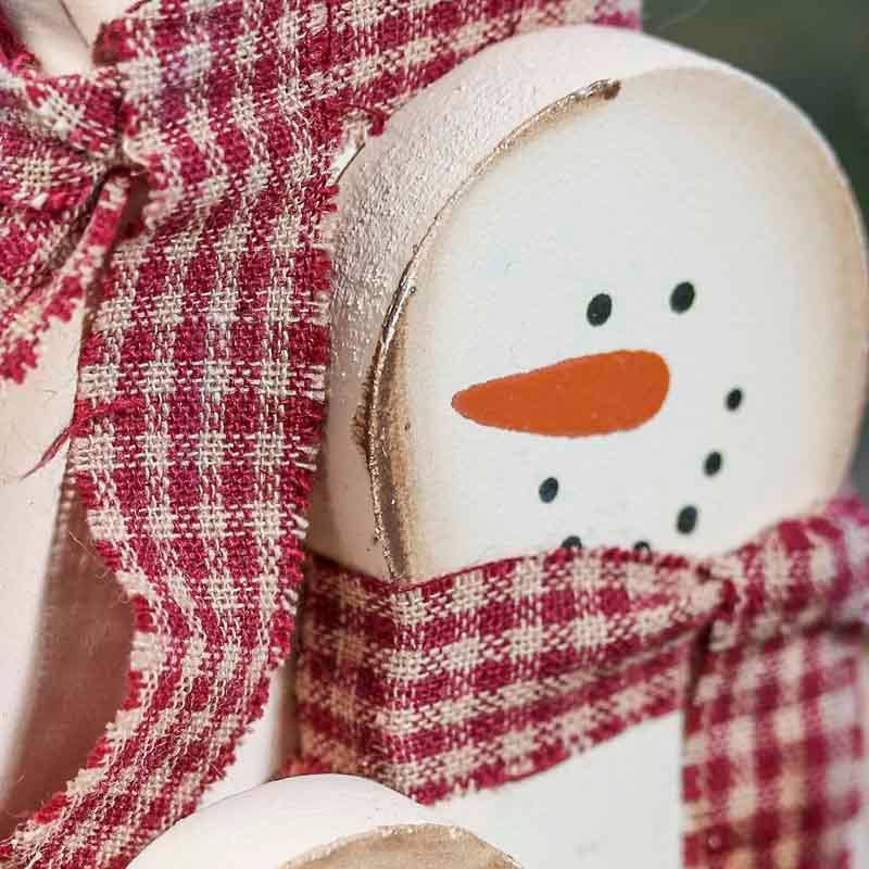 Factory Direct Craft - Vendita all'ingrosso Decorazione - Famiglia di Pupazzi di Neve in Legno Dipinto Rustico - 8,9 cm L x 16,5 cm A3