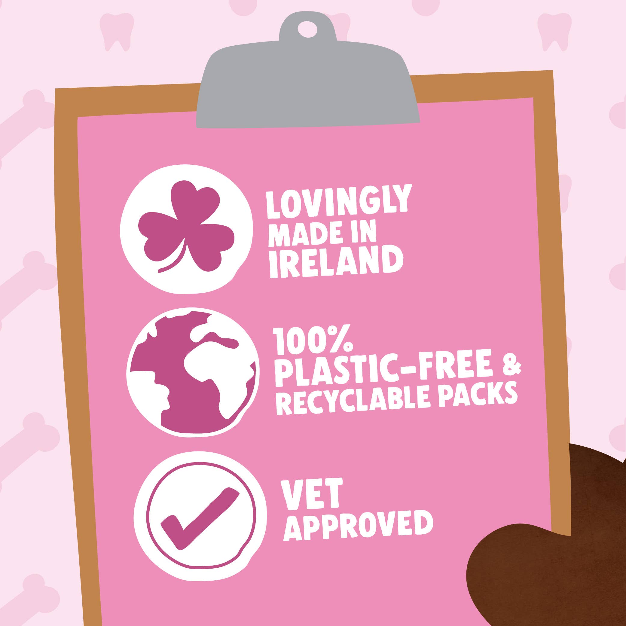 Denzel's - Healthy Dog Treats - Wholesale Pet Treats - Dog - Daily Dentals for Small Dogs/Puppy: Salmon 91g (Case of 10)4