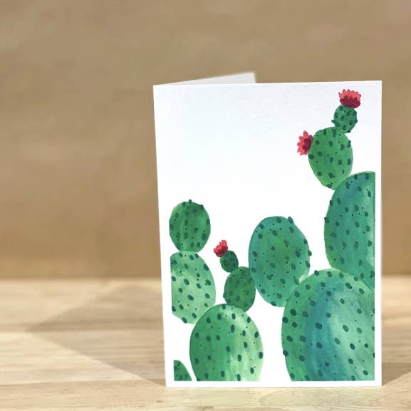 'Cactus' CARD - FLORAL CARD - Kim Miatke ART for wholesale by Calla Collective