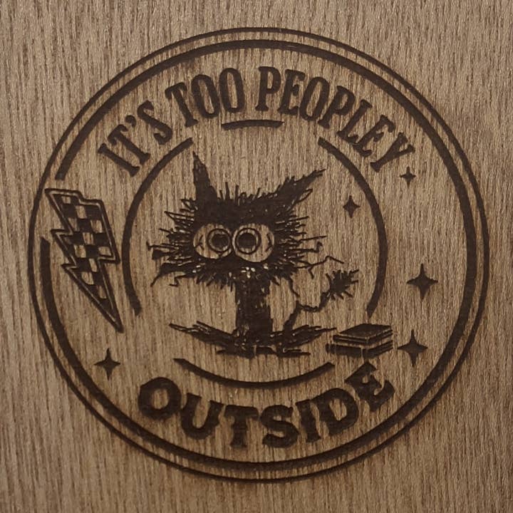 Lasergraviertes "It's Too Peopley" Holzjournal für den Großhandel von Genesis 3D