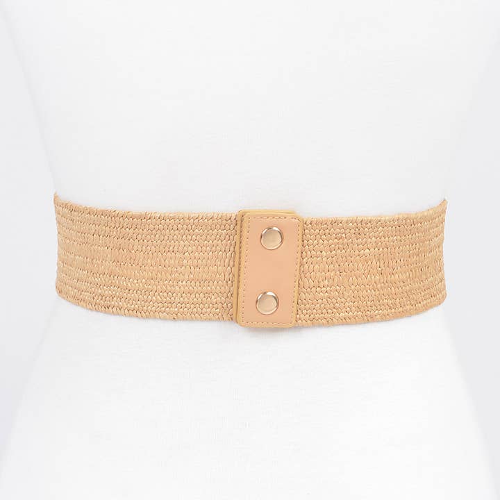 3AM BY H&D ACCESSORIES – Großhandel Gürtel – Damen – Elastischer geflochtener Strohgürtel3