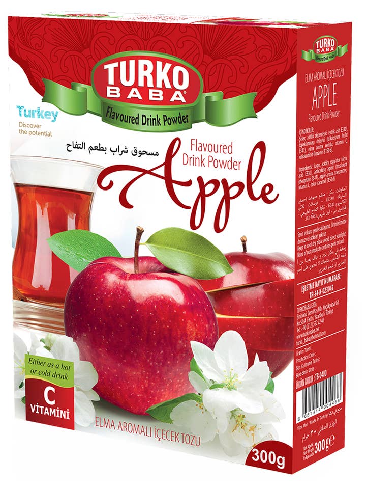 TURKOBABA Professionele Appelsmaak Poeder Drankmix - 300g voor wholesale door Aladdin