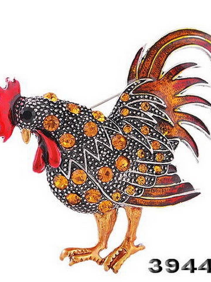 CWAJE2569_BROCHE COQ EN FORME D'ANIMAL DE DESSIN ANIMÉ CRÉATIF pour la vente par NINEXIS