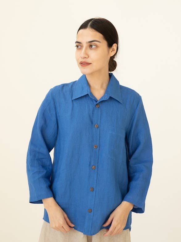 VIKOLINO - Wholesale Button Down Shirt - Women's - Linen Basic Shirt10