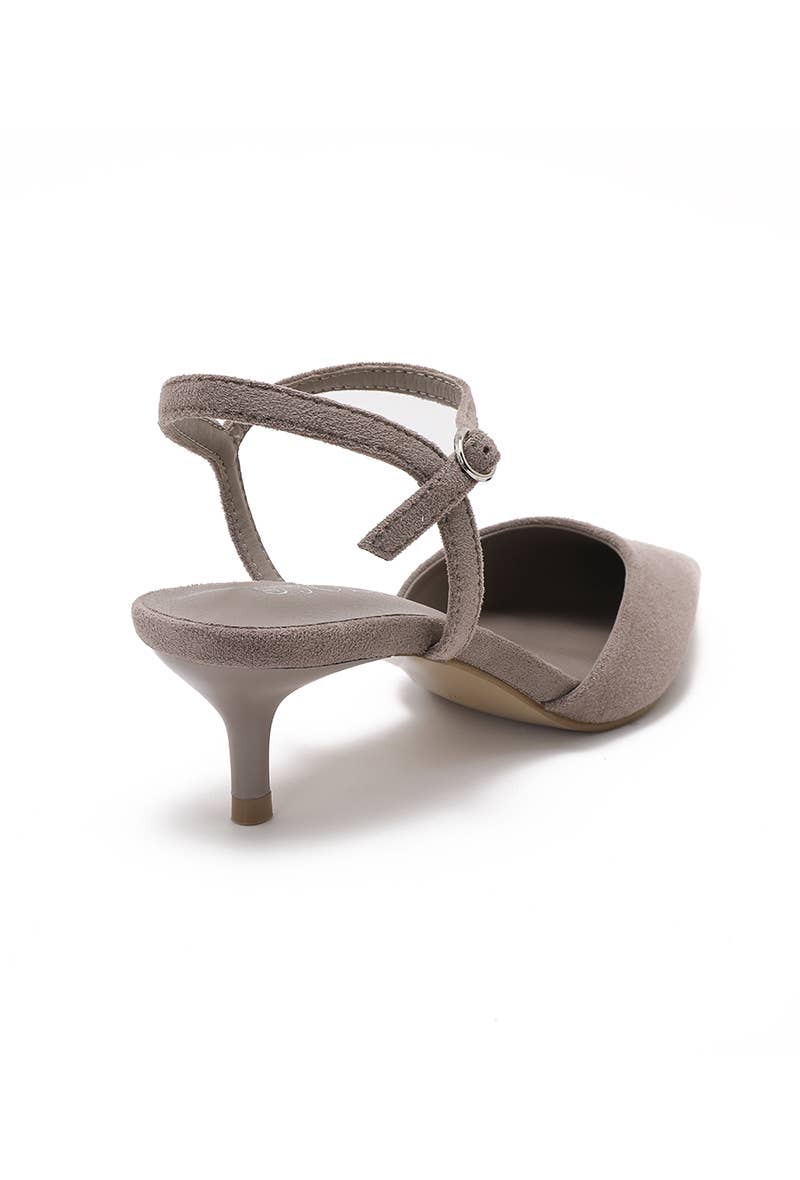 Joia Paris - Wholesale Low Heels - Women's - Pointed low-heeled pumps, ankle strap H8-1005E3