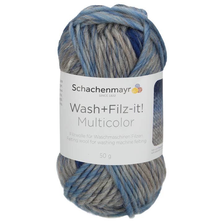 MEZ Crafts Germany - Vente Fils à tricoter - Laine feutrée Schachenmayr Wash+Filz-It ! Multicolore 10X50G14