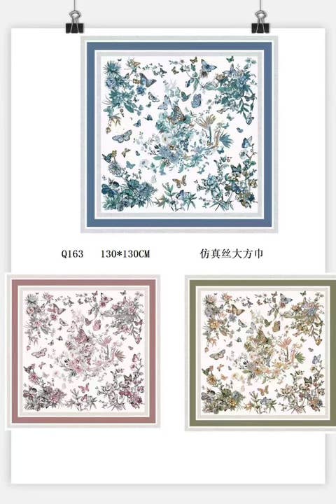 Square Silk touch Scarves Q163 for wholesale by Nola by bijusol