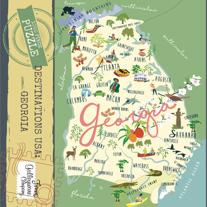 Georgia 1000 Piece Jigsaw Puzzle for wholesale by Galleyware