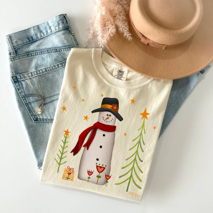 SNOWMAN- Graphic Tee for wholesale by Lauras Closet