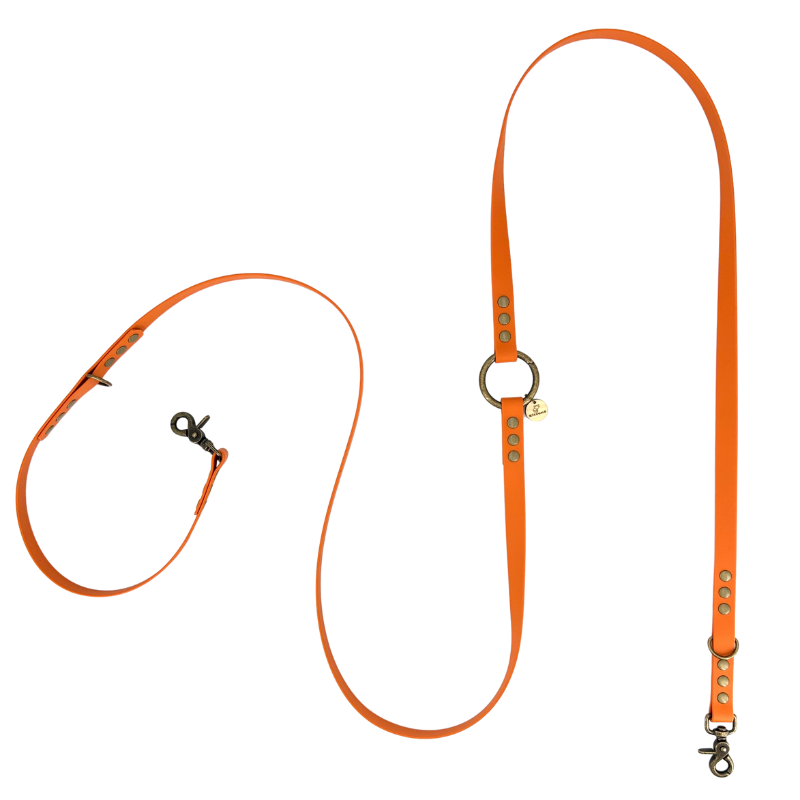 KITSUNE.DOG - Wholesale Pet Leash - Dog - Biothane MULTIPOSITION dog leash - ORANGE1