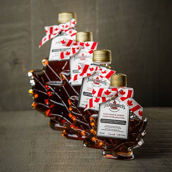 Jakeman's Maple Products - Wholesale Maple Syrup - 717CAN,716CAN,719CAN,724CAN Autumn Leaf Glass, 50ml - 500ml