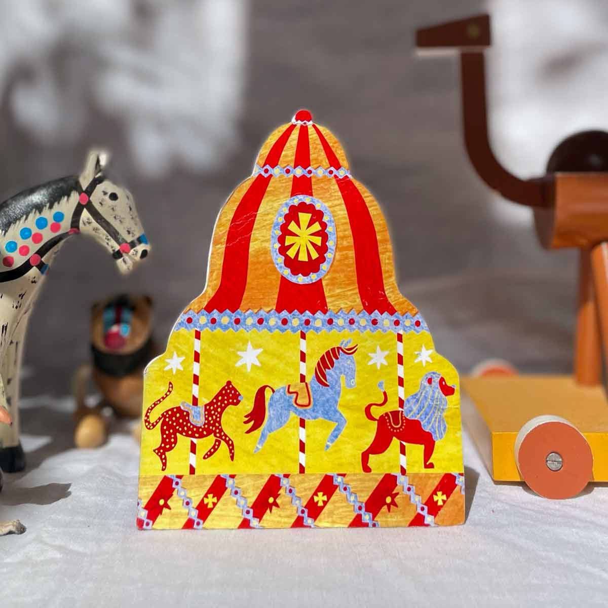 Mortlake Papers – wholesale Birthday card – Carousel Shaped Greeting Card1