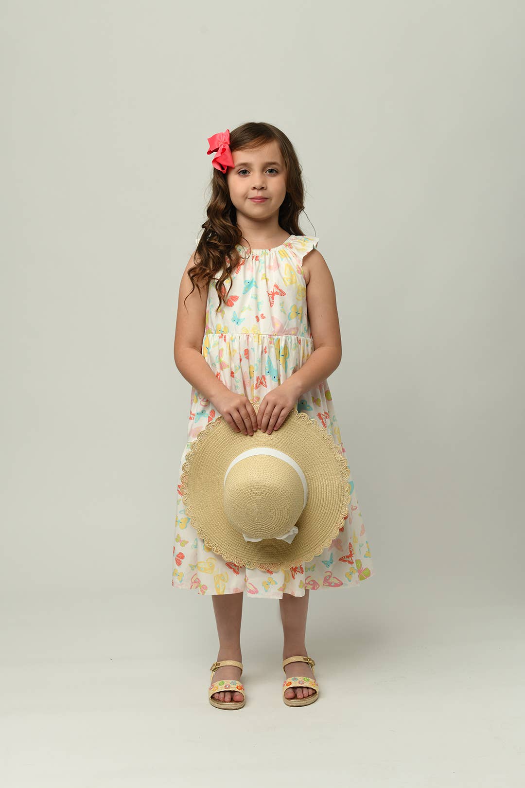 Minna - Wholesale Dress - Kids - Tiered Twirl Dress - Butterfly Ballet Petal Pastels9