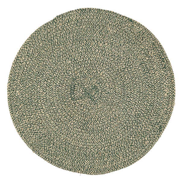 Jute Placemats 38cm in Olive/Natural, x 4 Mats per inner for wholesale by BRITISH COLOUR STANDARD