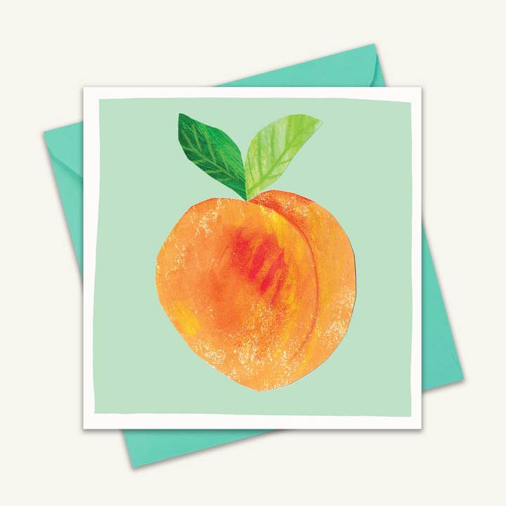 Peach Greetings Card for wholesale by Kate Read Illustration