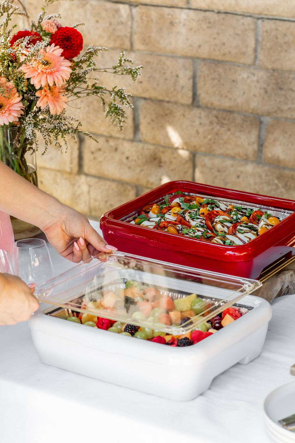 Fancy Panz - Wholesale Kitchen Tool/Gadget - Premium Set - Pan Frame w/ Lid & Hot or Cold Gel Pack -White8