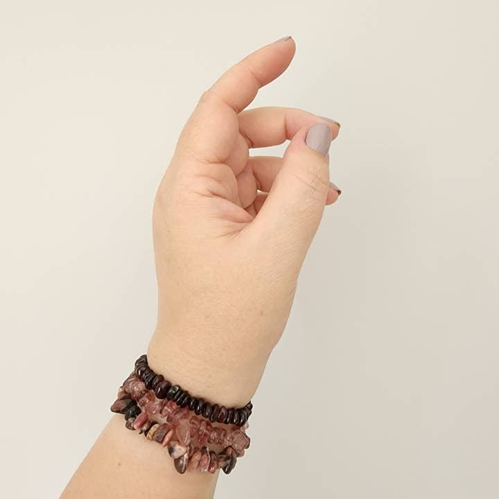 The Queen of Quartz - Wholesale Beaded bracelet - Rhodonite Chip Bracelet2