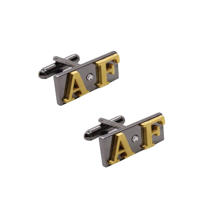 COOLMENCLUB – wholesale Cufflinks – Customizable Cufflinks Handmade Personalized Letter CuffLink