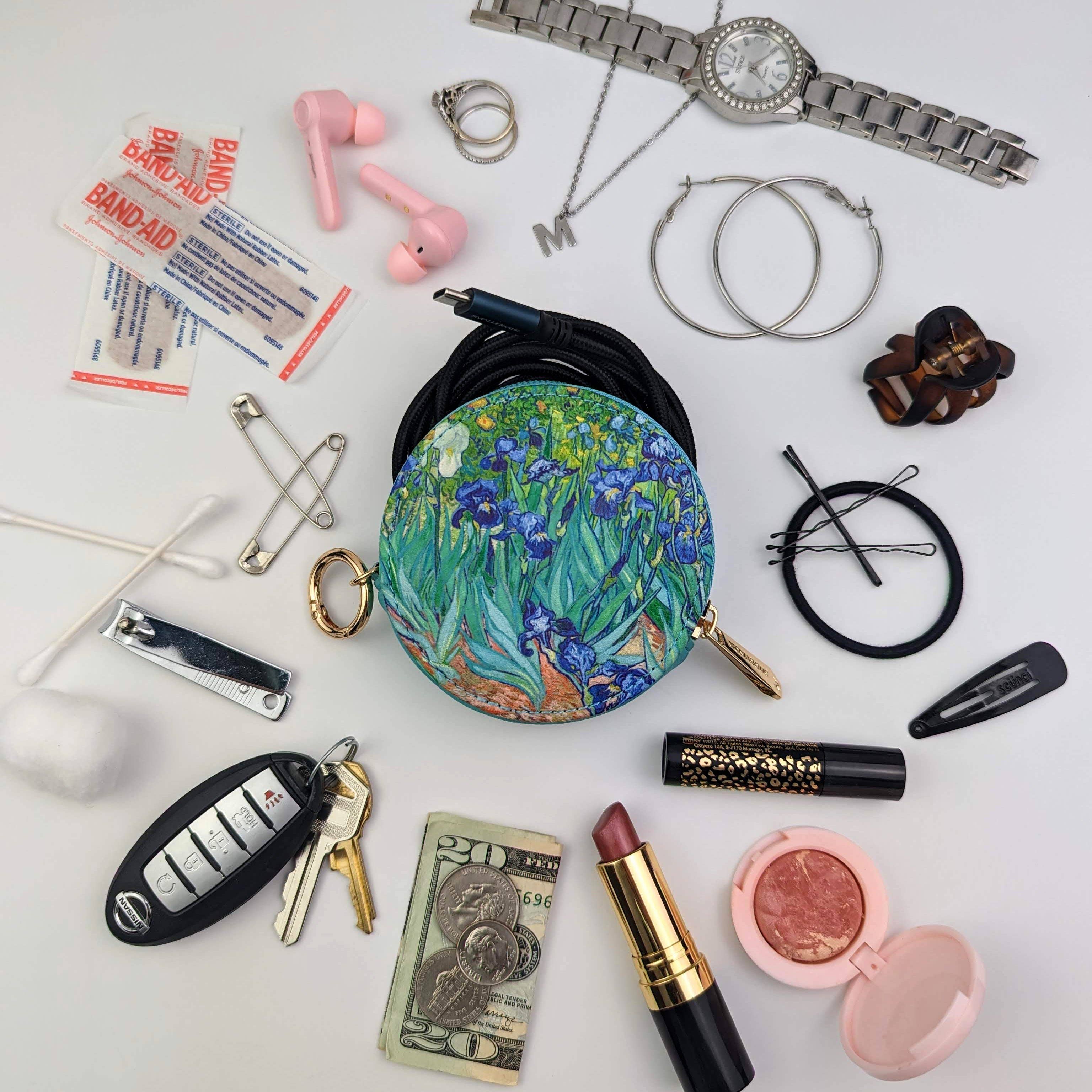 Monarque - Wholesale Pouch - Women's - Van Gogh Irises Round Zipper Case4