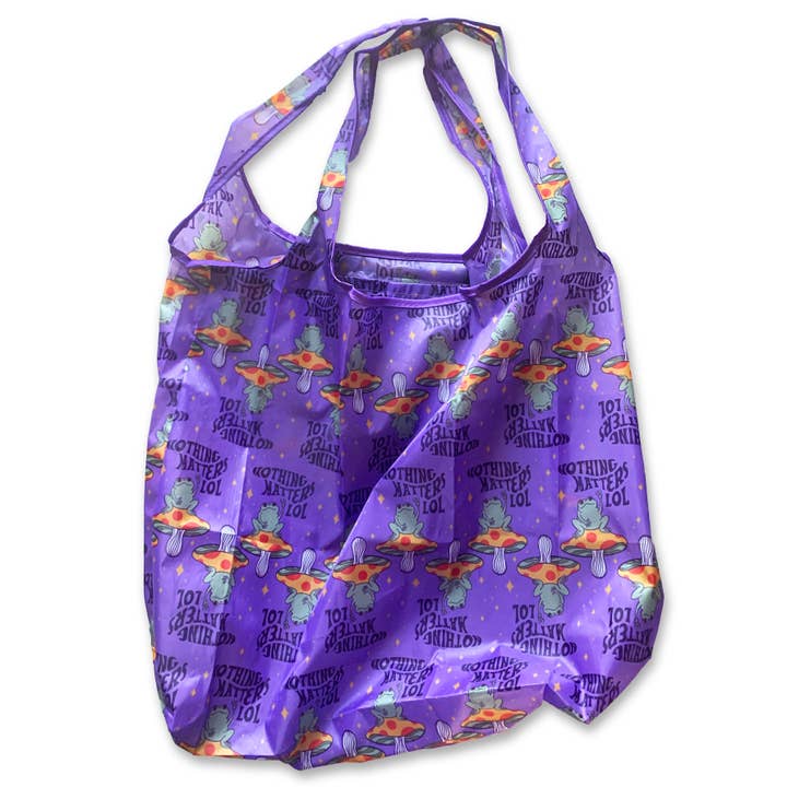 Krystan Saint Cat - Vente Sacs de course/à provisions - Sac d'épicerie pliable réutilisable Nothing Matters Frog1