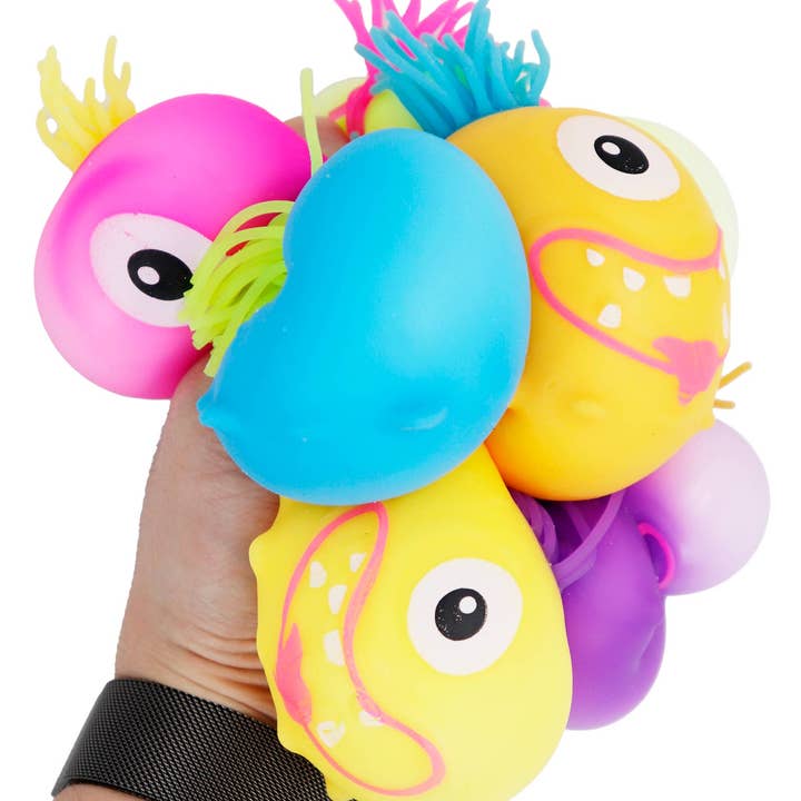 ASSORTED Noodle Hair Monster Fluffy Slime Filled Squishy for wholesale on Faire3