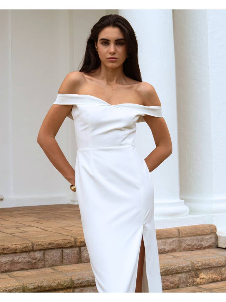 Twosisters The Label - Wholesale Gown – Women's - Eleanor Dress-White1