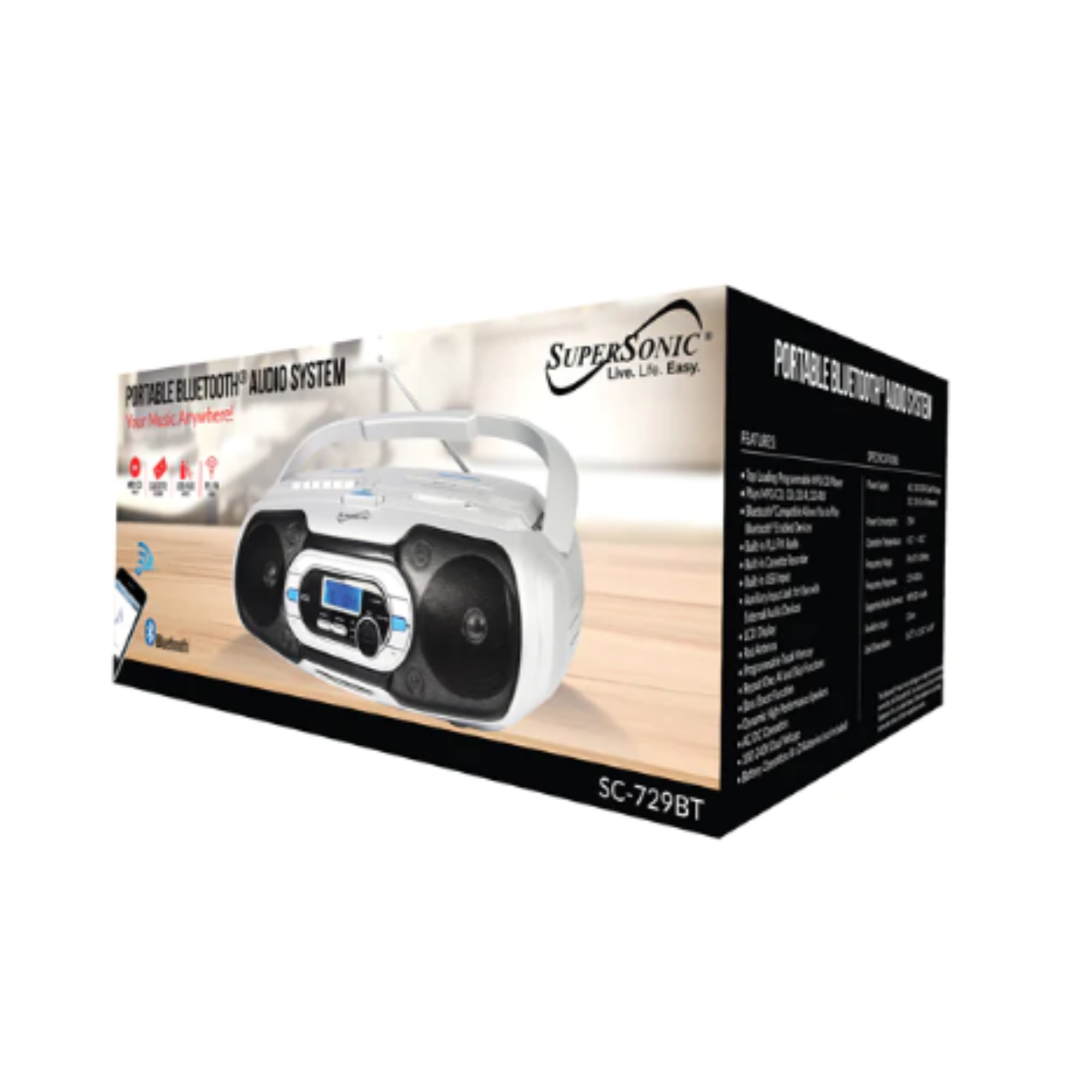 JupiterGear Home – wholesale Speakers – Supersonic Bluetooth Portable Audio System1