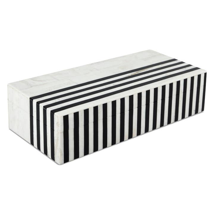 Handicrafts Home - Venta al por mayor Cajas decorativas - Caja Decorativa Mono Plomo Blanco y Negro Disponible en 7 Tamaños