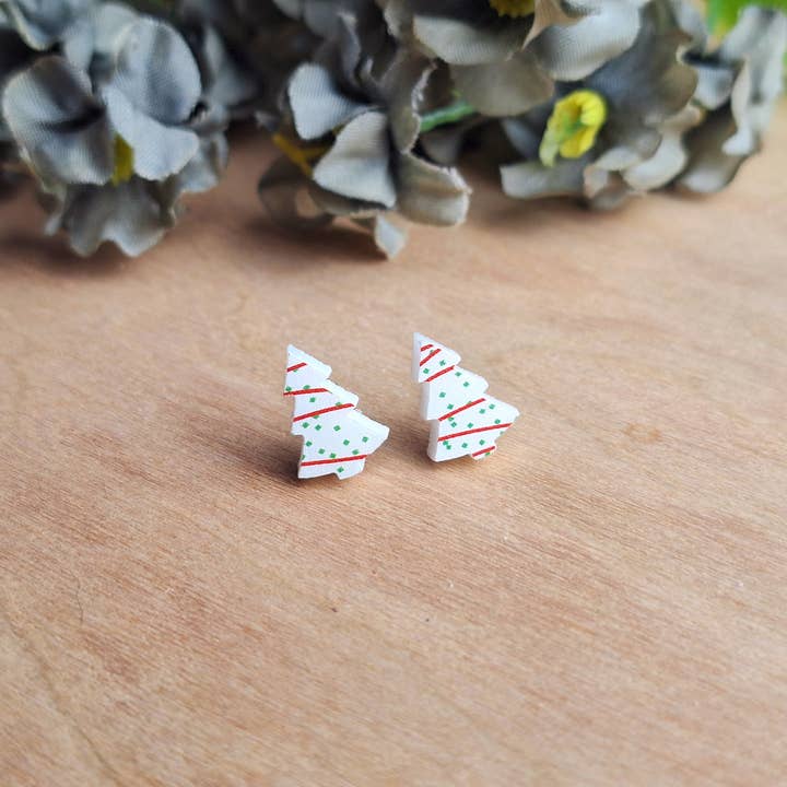 Jedi Woods LLC - Wholesale Stud/Post Earrings - L. Debbie Xmas Cake Earrings - Tiktok VIRAL Product!8