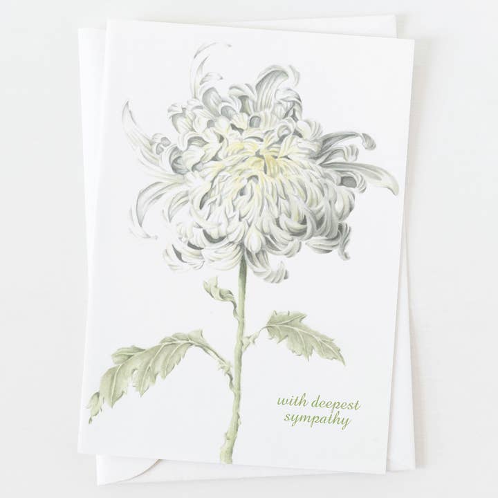 Mum Botanical Sympathy Card C_1168 for wholesale by Ann Scott Design