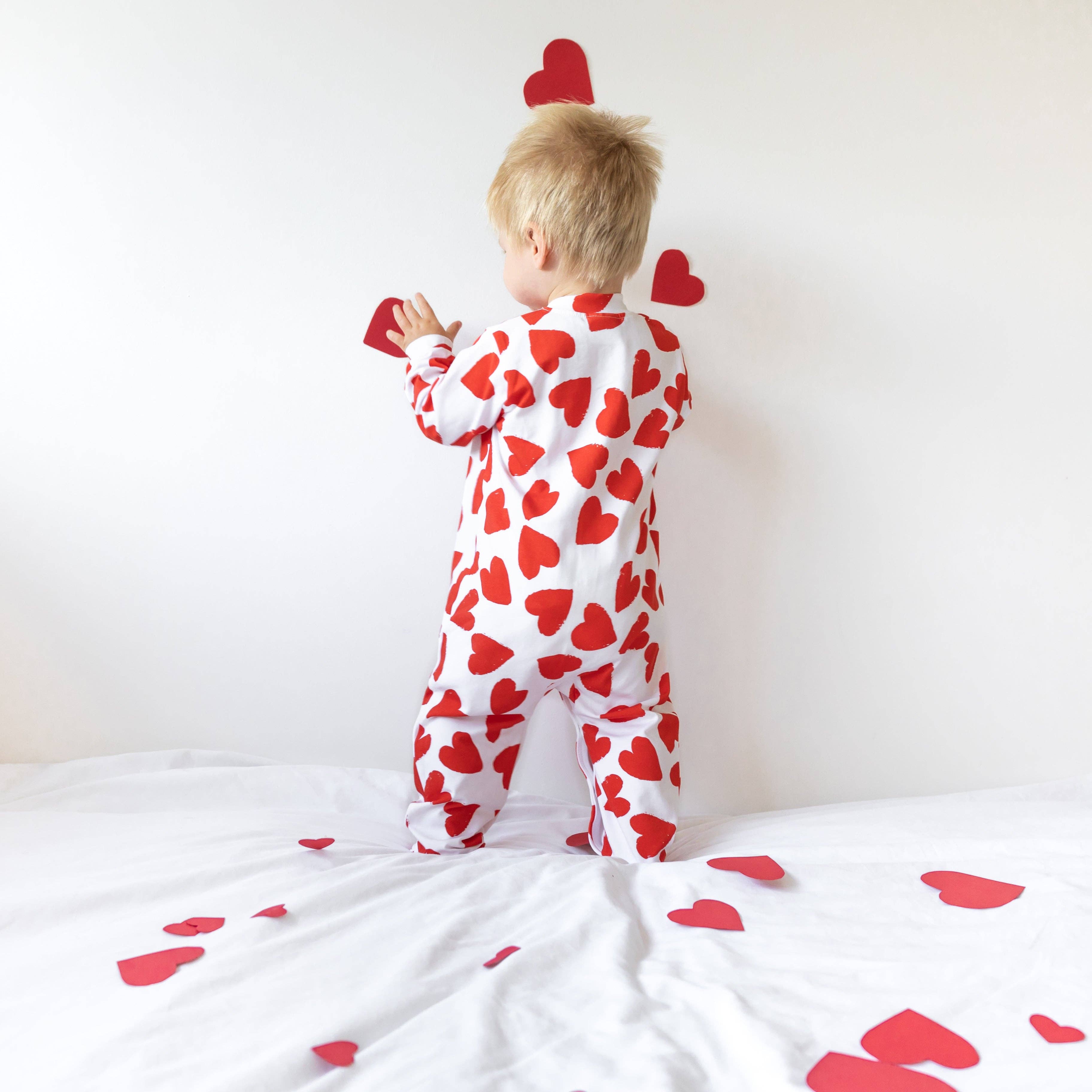 Fred & Noah - Vente Grenouillère – bébé - Pyjama en coton Love Heart6