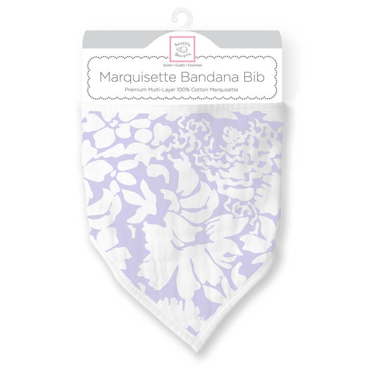 SwaddleDesigns - Wholesale Bandana bib - Lush Lavender Marquisette Bandana Bib