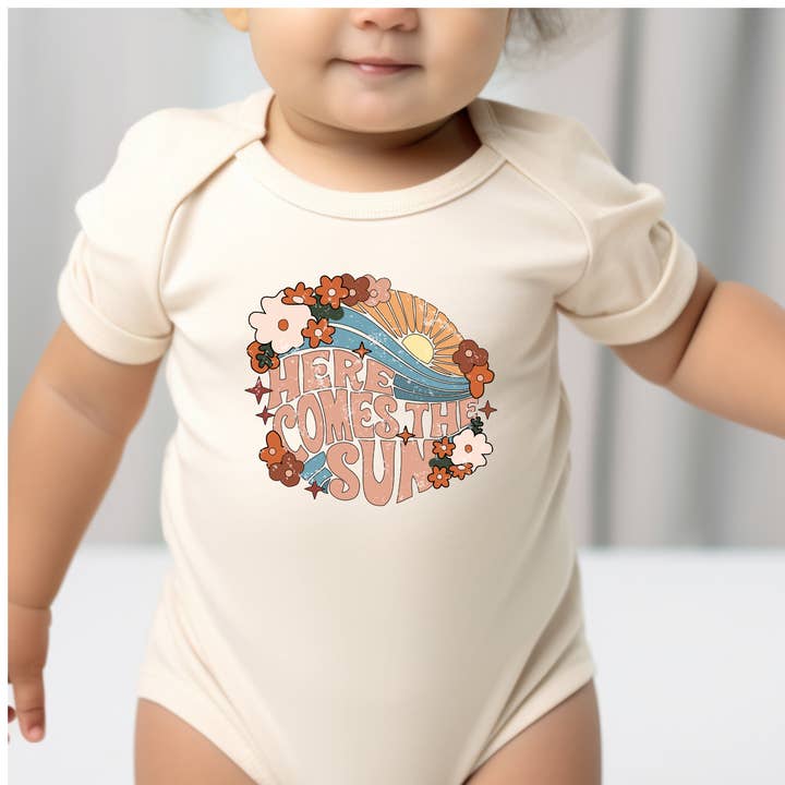 Spruce Seed - Wholesale Bodysuit (Non-Footed) - Baby - Here Comes the Sun Coastal Unisex Onesie Beach Bodysuit2