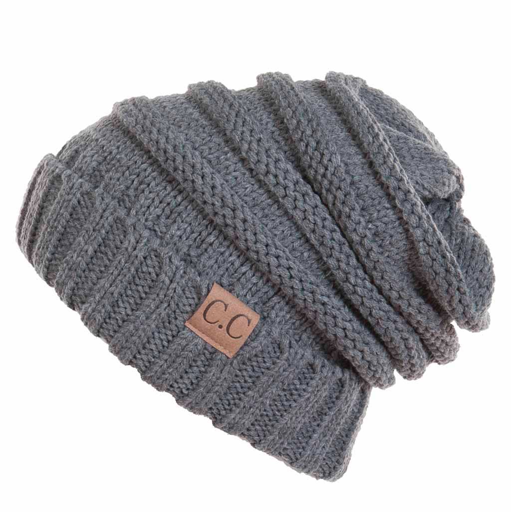 Hana - Wholesale Beanie - Women's - C.C Oversize Slouchy Knitted Beanie16