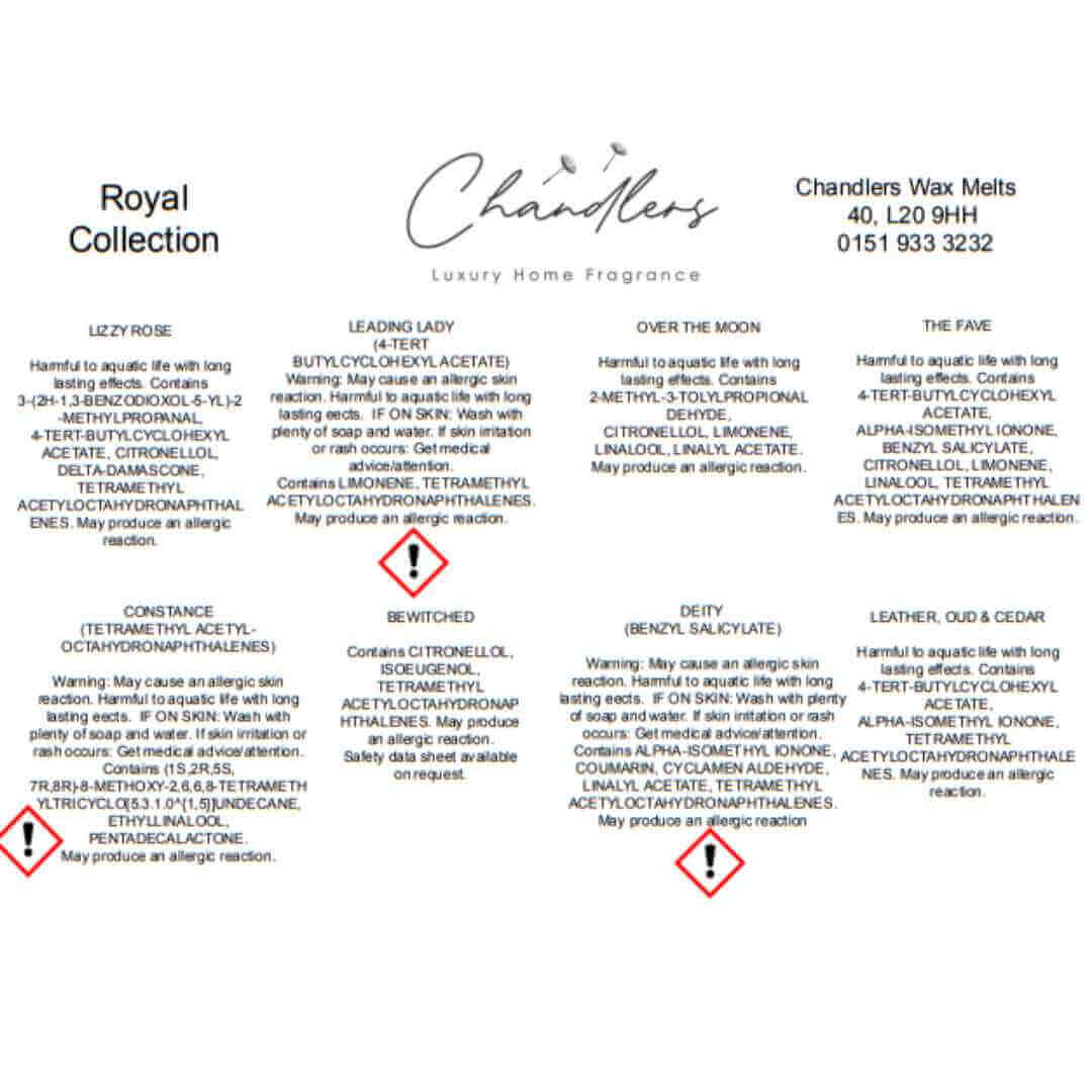 Chandlers Wax Melts - Wholesale Wax Melt - Royal Wax Melt Collection2